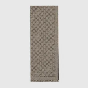 古驰/Gucci GG 提花羊毛围巾 402093 4G200 9764