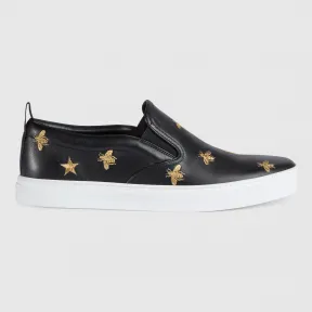 古驰/Gucci 蜜蜂图案皮革便鞋 407364 AXWB0 1076