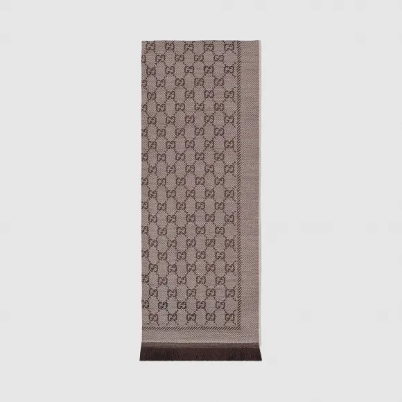 古驰/Gucci 羊毛GG提花围巾 411115-3G200-9764