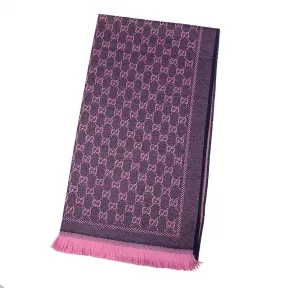 古驰/Gucci 蓝色/粉红色 羊毛  丝巾 411115-3G200-4071