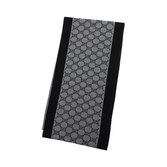 古驰/Gucci 灰色/黑色 羊毛  丝巾 421068-3G206-1062