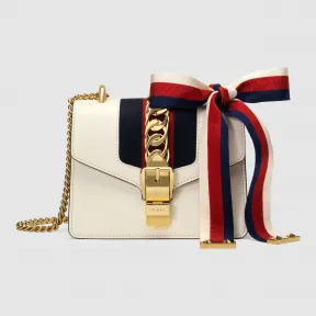 古驰/Gucci Sylvie 系列皮革迷你链条手袋 431666 CVLEG 8605