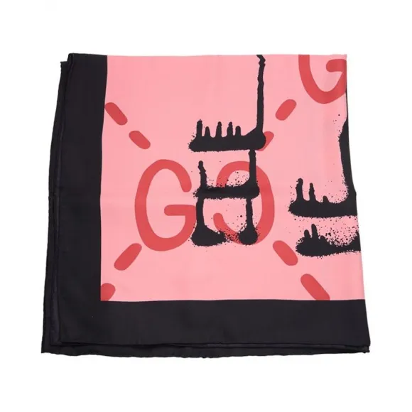 古驰/Gucci 黑色/粉红色 丝  丝巾 442816-3G001-5860