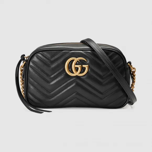 古驰/Gucci GG Marmont系列小号绗缝肩背包 447632-DTD1T-1000