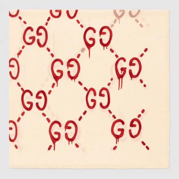古驰/Gucci GucciGhost 真丝披肩 449009 3G856 9274