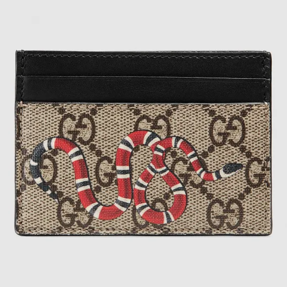 古驰/Gucci 蛇形印花GG高级人造革卡片夹 451277 K541N 8666