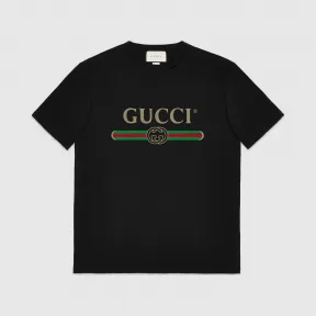 古驰/Gucci Gucci标识印花超大造型T恤 457095-X5L89-1948