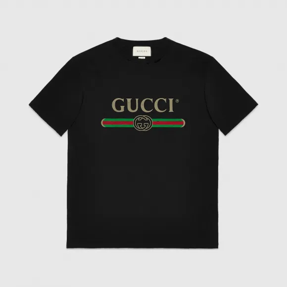 古驰/Gucci Gucci标识印花超大造型T恤 457095-X5L89-1948