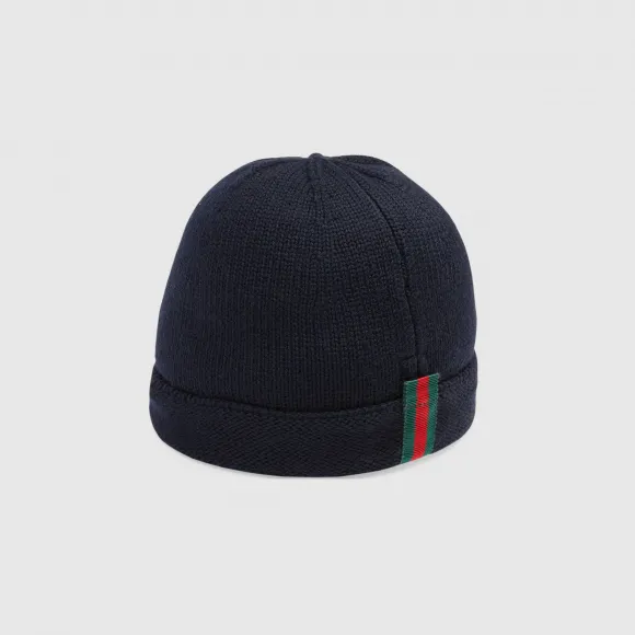 古驰/Gucci 儿童织带装饰针织帽 459431_4K638_4000