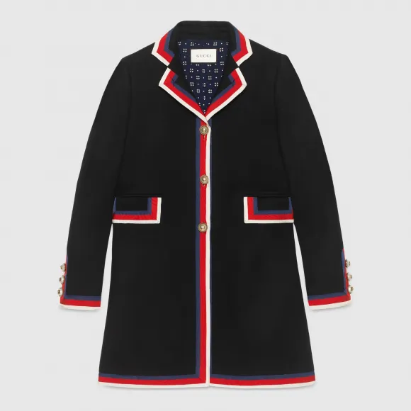 古驰/Gucci Sylvie 系列织带羊毛外套 460483 ZHW03 1082