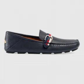 古驰/Gucci 皮革驾车鞋，配以织带搭扣 473902 BXON0 4065