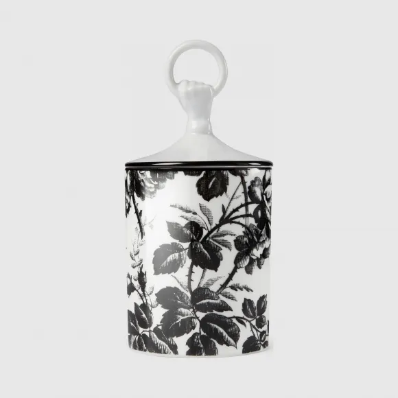 古驰/Gucci Inventum香型中号腊叶印花配手握圆环烛台 483893-ZAP07-1082