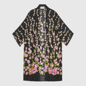 古驰/Gucci 攀爬玫瑰印花和服式外套 485451 ZJQ28 1868