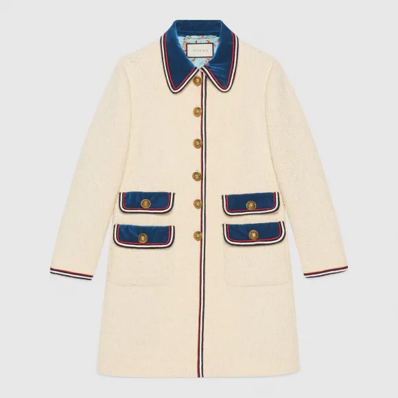古驰/Gucci 天鹅绒滚边羊毛外套 493577 ZJM11 9591