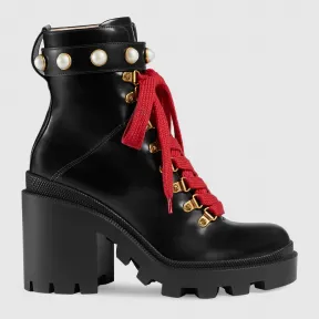 古驰/Gucci 皮革及踝靴 497372_DKS00_1000