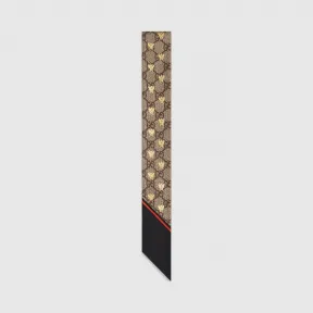 古驰/Gucci GG蜜蜂图案真丝领结 499226-3G001-1074