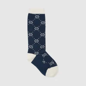 古驰/Gucci 儿童GG图案棉短袜 503509-4K541-4178