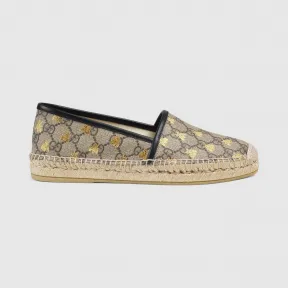 古驰/Gucci GG Supreme帆布蜜蜂图案便鞋 505917-9N010-8460