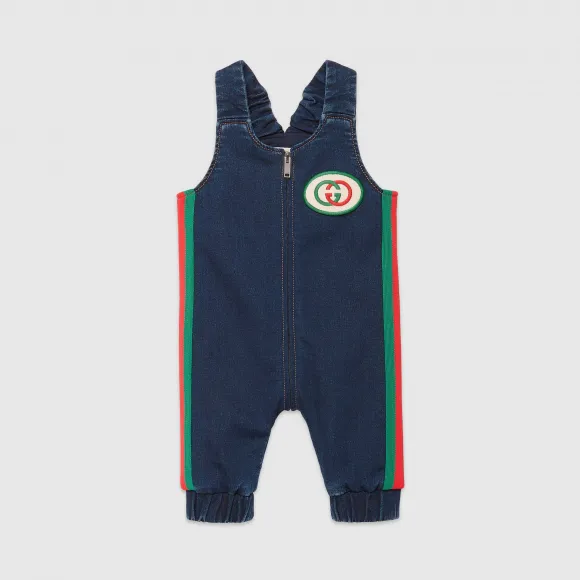 古驰/Gucci 婴儿针织牛仔背带裤 512218_XJA63_4206