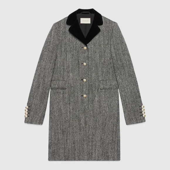 古驰/Gucci 单排扣羊毛大衣 516422 ZLW05 1133