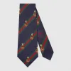 古驰/Gucci 织带纹章真丝领带 521716 4B744 4166