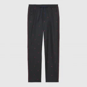 古驰/Gucci 蜜蜂羊毛华达呢长裤 522941 Z589E 4633