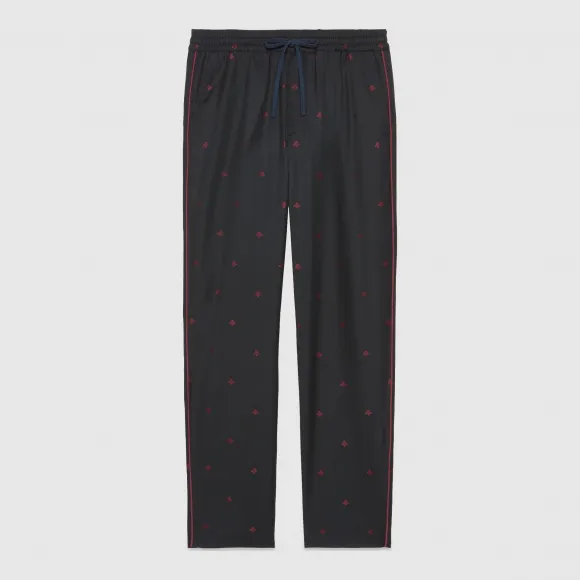 古驰/Gucci 蜜蜂羊毛华达呢长裤 522941 Z589E 4633