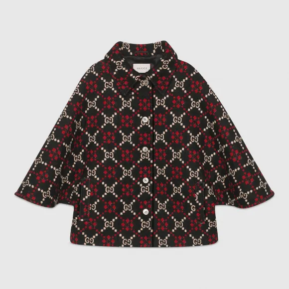 古驰/Gucci GG菱形羊毛斗篷大衣 543342 Z507M 1210