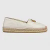 古驰/Gucci 双G皮革草编鞋 551890 BKO00 9014