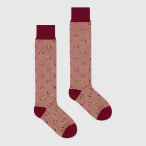 古驰/Gucci GG图案棉袜 564246 4G137 6279