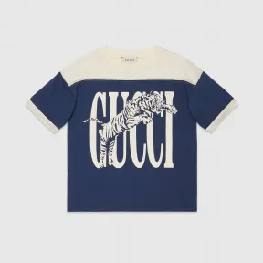 古驰/Gucci 儿童Gucci老虎印花T恤 568860 XJBC3 4977