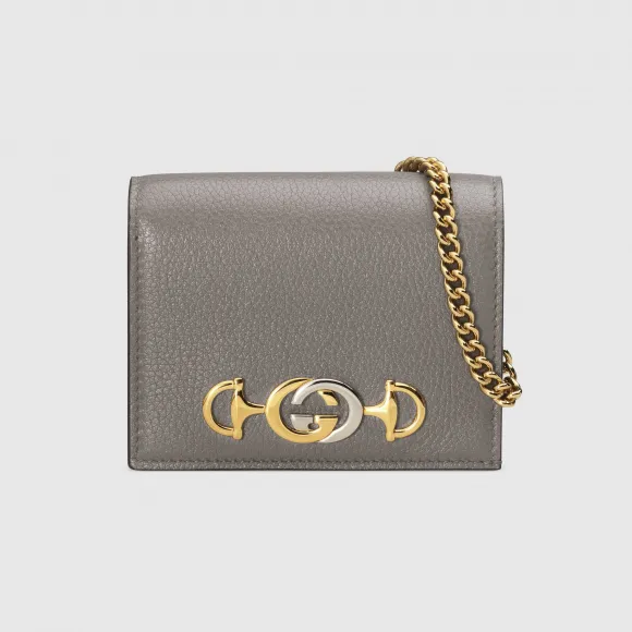 古驰/Gucci Zumi系列粒面皮革卡包 570660 1B90X 1275