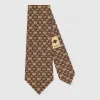 古驰/Gucci 双 G 马衔扣链真丝领带 571786 4E005 9678