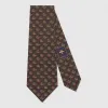 古驰/Gucci 饰双 G 和红心提花领带 571789 4E002 2000