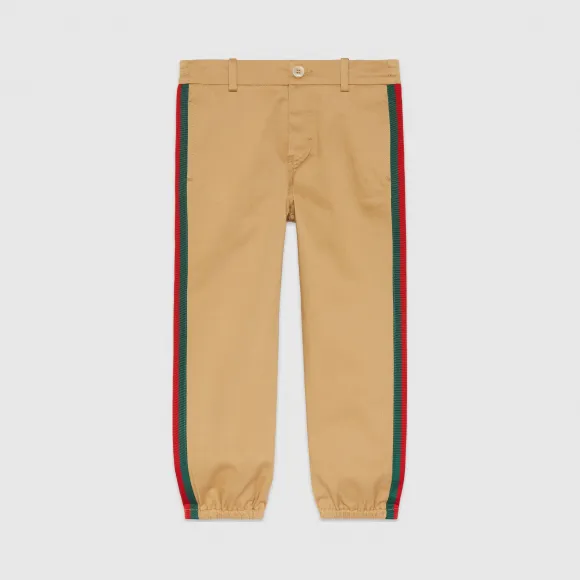 古驰/Gucci 儿童贴饰华达呢长裤 573995-XWAEW-9813