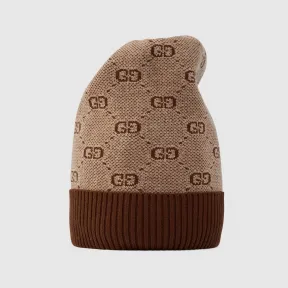 古驰/Gucci 儿童 GG 棉毛混纺针织帽 574720 4K208 9864