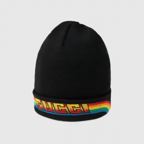 古驰/Gucci 儿童 刺绣羊毛针织帽 575049 4K206 1000