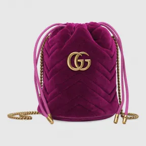 古驰/Gucci GG Marmont 系列迷你水桶包 575163 9STDT 5688