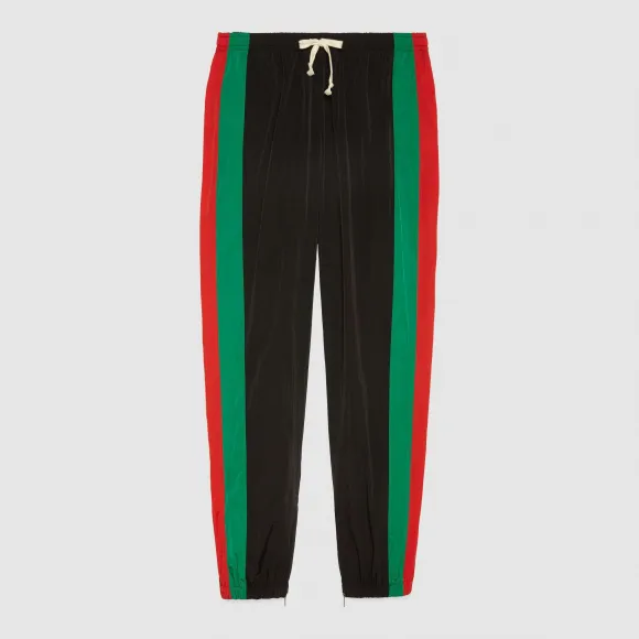 古驰/Gucci 宽松防水尼龙慢跑长裤 575549 XJBAK 1060