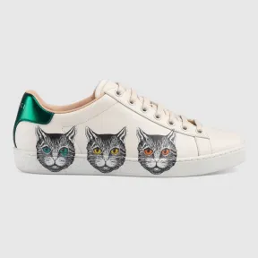 古驰/Gucci Ace 系列女士Mystic  Cat印花运动鞋 577147 A38V0 9090