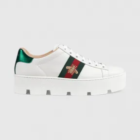 古驰/Gucci Ace 系列女士刺绣防水台运动鞋 577573-DOPE0-9064