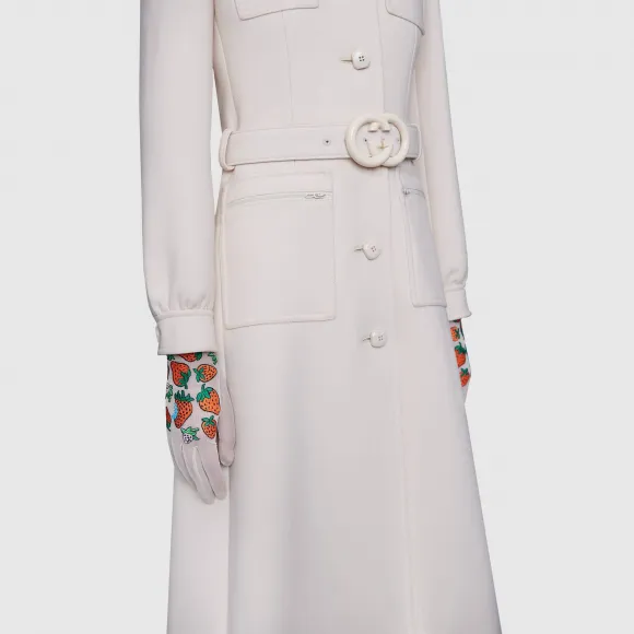 古驰/Gucci 饰 Gucci 草莓图案薄纱手套 578325_3SC02_9000