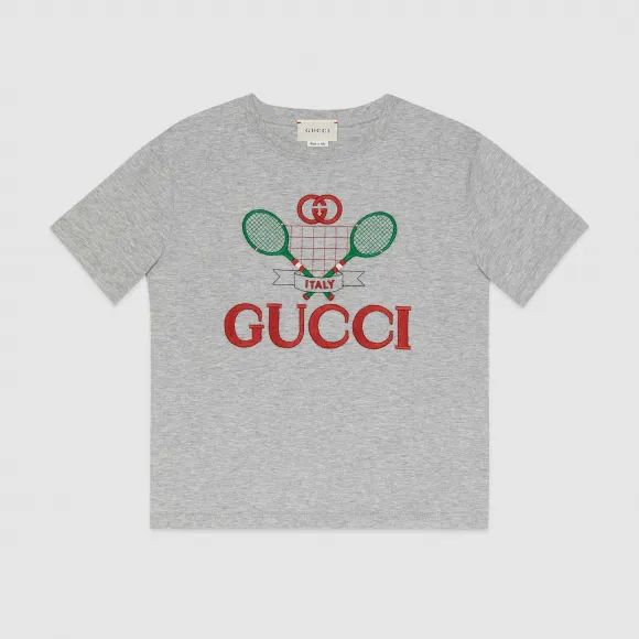 古驰/Gucci 儿童 网球刺绣 T 恤 586167 XJBK2 1135