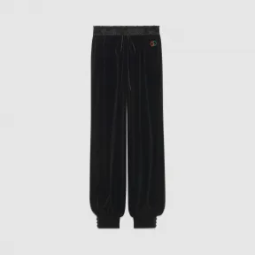 古驰/Gucci 女士 绳绒慢跑长裤 595929_XJBUH_1000