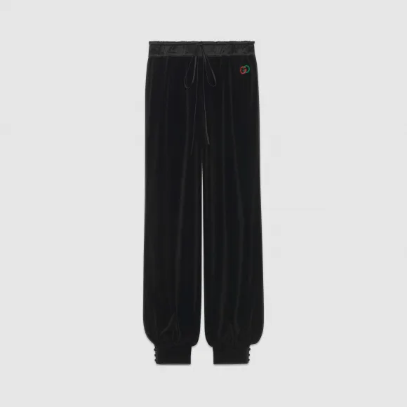 古驰/Gucci 女士 绳绒慢跑长裤 595929_XJBUH_1000