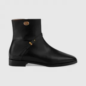 古驰/Gucci 女士 双G皮革及踝靴 599019_1MW00_1000