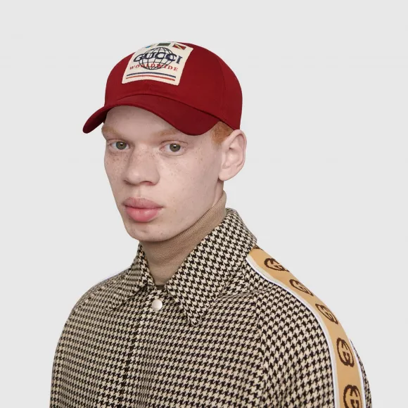 古驰/Gucci 饰Gucci Worldwide贴饰棒球帽 599226_4HI16_6400