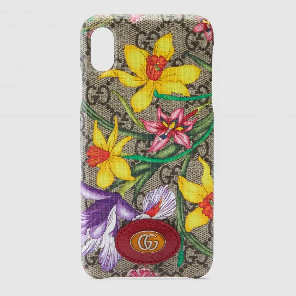 古驰/Gucci Ophidia系列GG花卉iPhone XS Max保护套 600929 HVEBC 8658