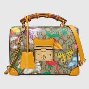 古驰/Gucci Padlock系列GG花卉小号竹节肩背包 603221 HV8GC 9782