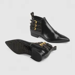 古驰/Gucci 女士皮革踝靴 603672_DS8I0_1000